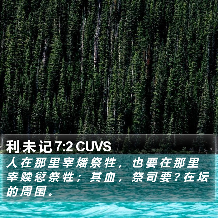 利 未 记 7:2 CUVS Bible Study