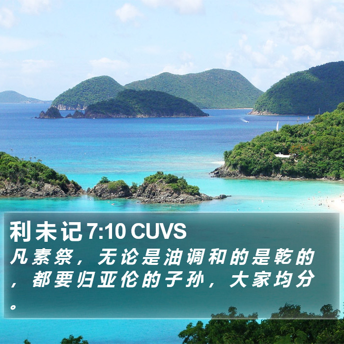 利 未 记 7:10 CUVS Bible Study
