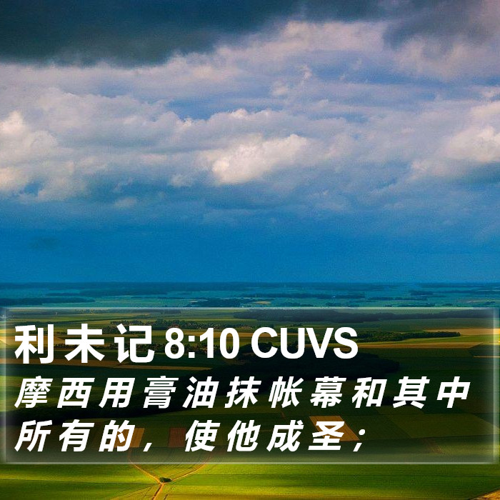 利 未 记 8:10 CUVS Bible Study