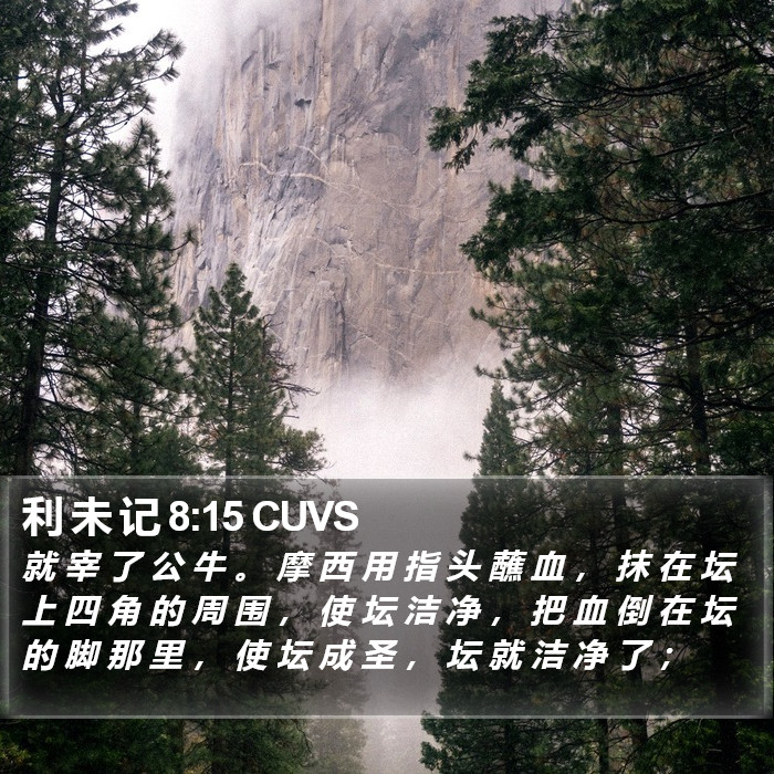 利 未 记 8:15 CUVS Bible Study