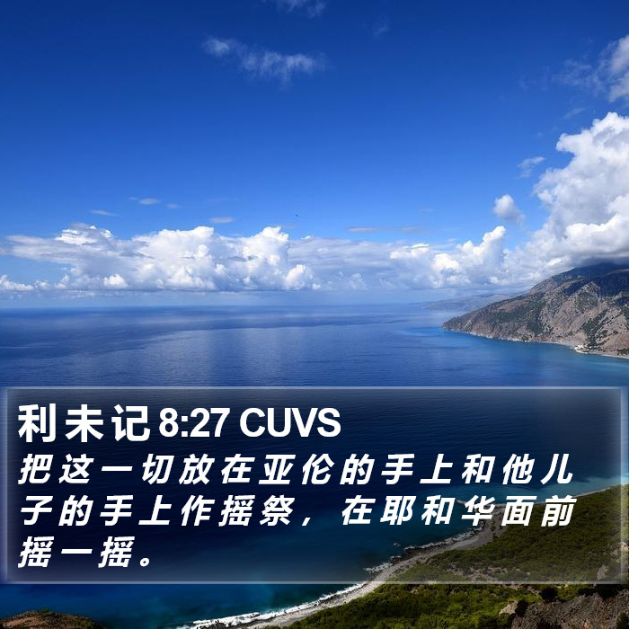 利 未 记 8:27 CUVS Bible Study