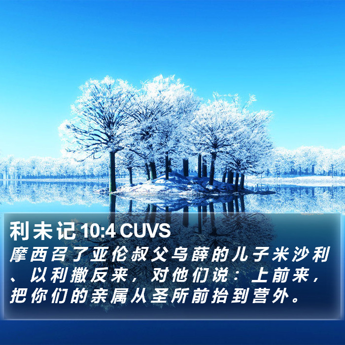 利 未 记 10:4 CUVS Bible Study