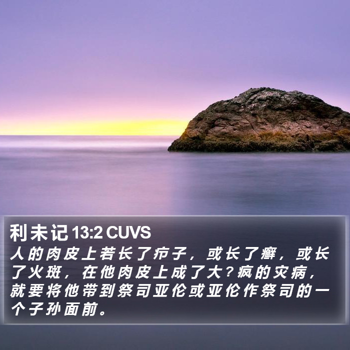 利 未 记 13:2 CUVS Bible Study