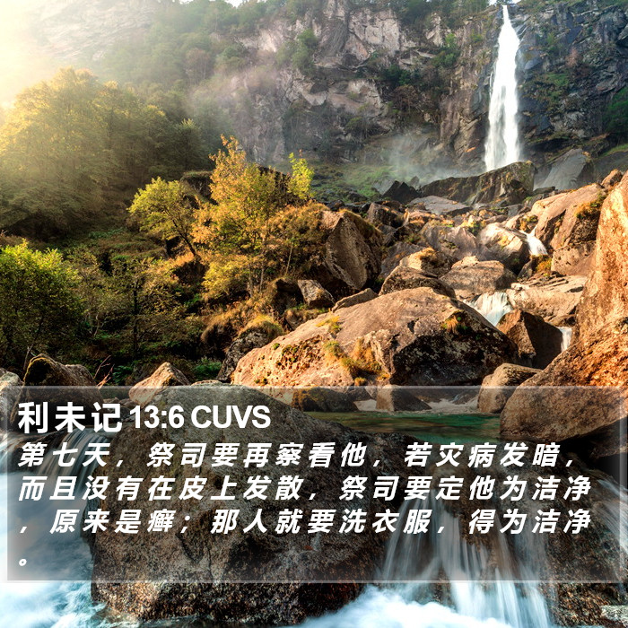 利 未 记 13:6 CUVS Bible Study