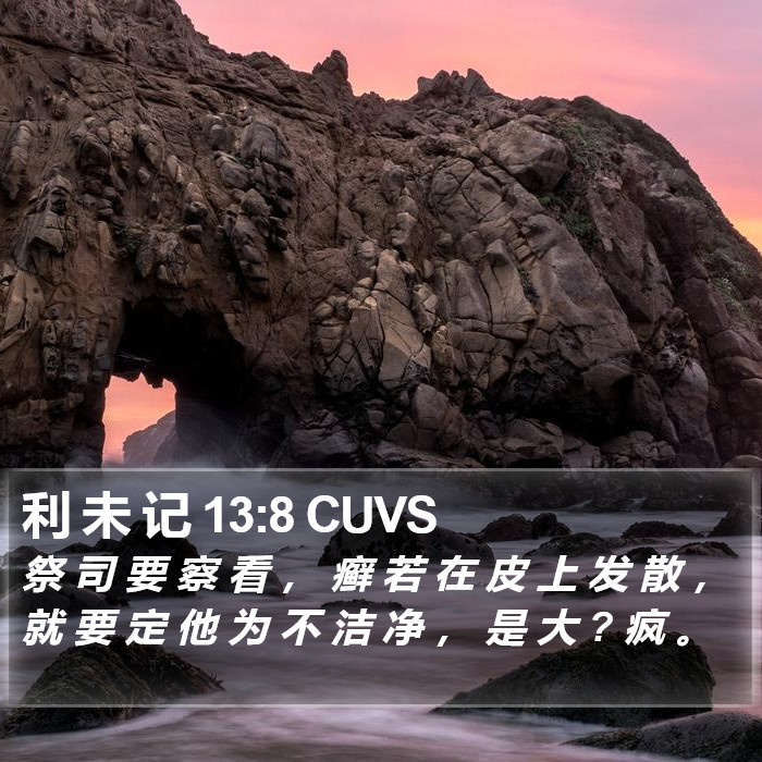 利 未 记 13:8 CUVS Bible Study