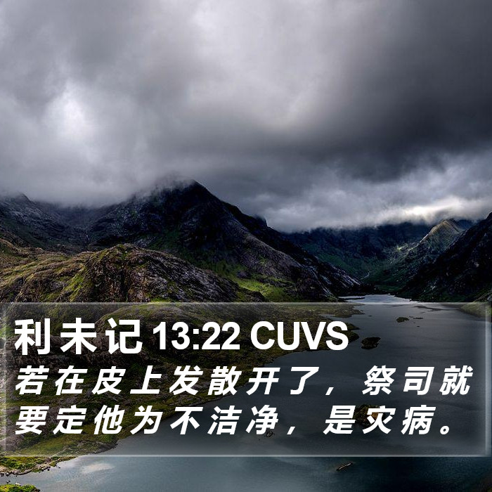 利 未 记 13:22 CUVS Bible Study