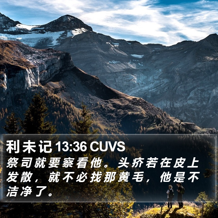 利 未 记 13:36 CUVS Bible Study