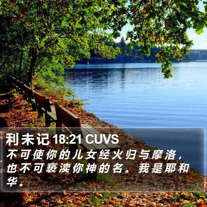 利 未 记 18:21 CUVS Bible Study