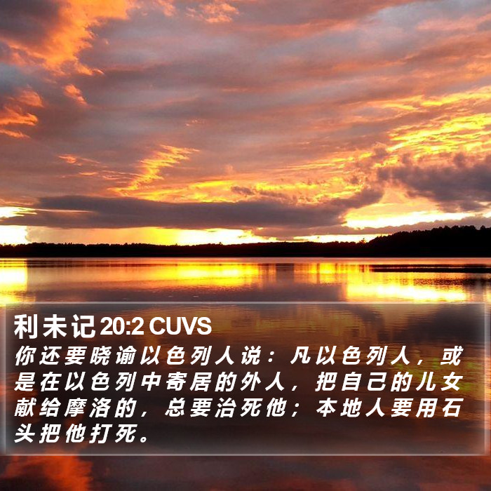 利 未 记 20:2 CUVS Bible Study