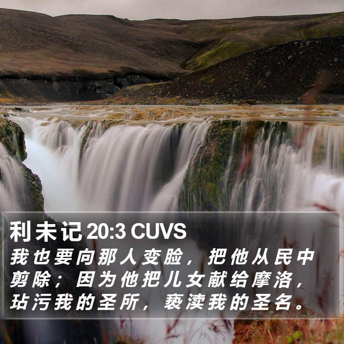 利 未 记 20:3 CUVS Bible Study