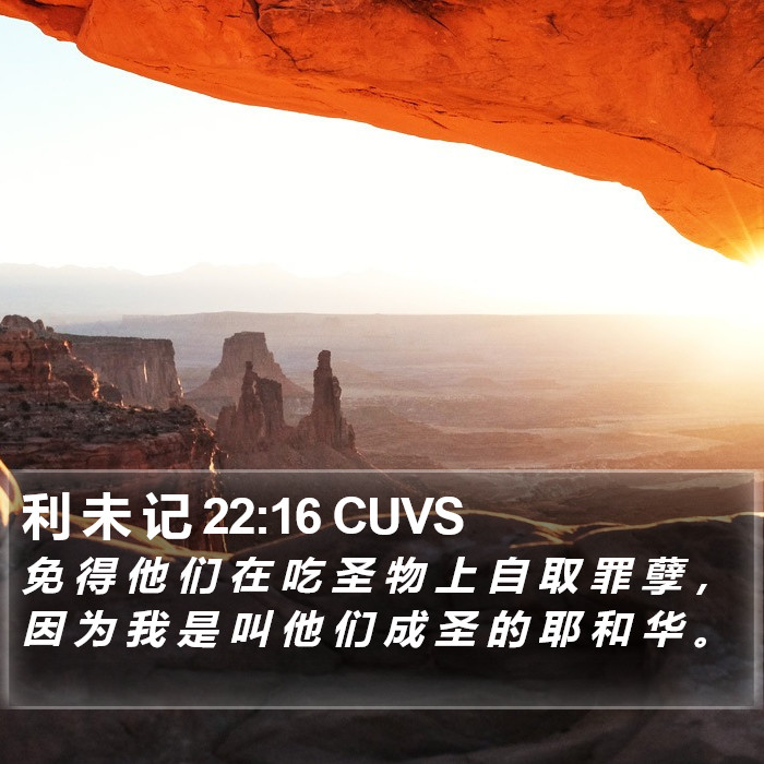 利 未 记 22:16 CUVS Bible Study