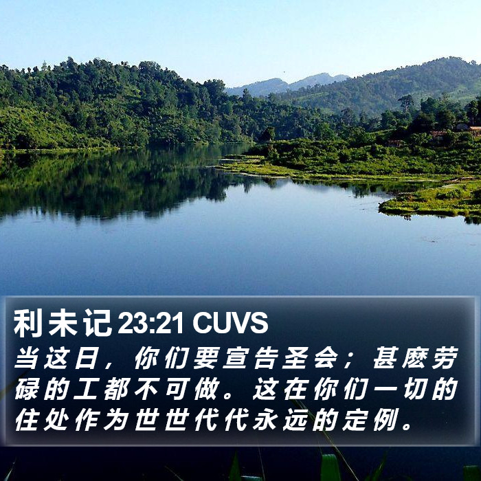 利 未 记 23:21 CUVS Bible Study
