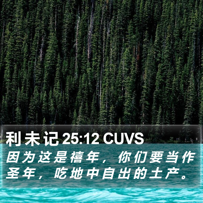 利 未 记 25:12 CUVS Bible Study