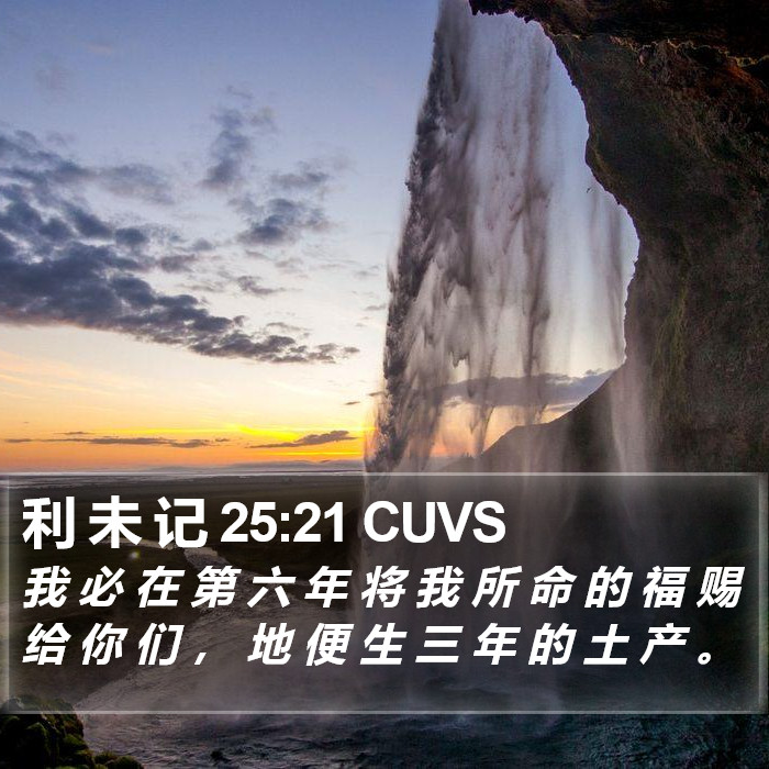 利 未 记 25:21 CUVS Bible Study