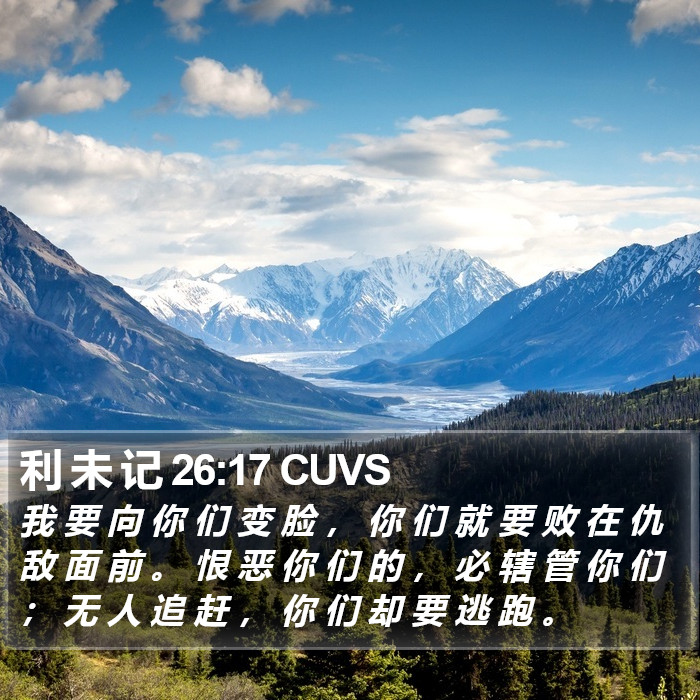 利 未 记 26:17 CUVS Bible Study