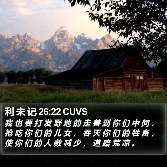 利 未 记 26:22 CUVS Bible Study