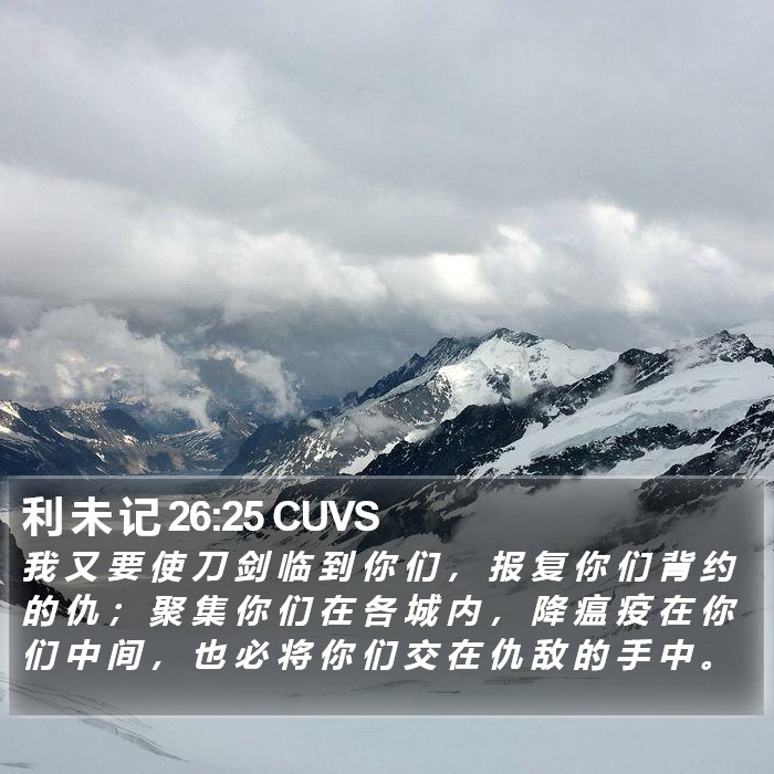 利 未 记 26:25 CUVS Bible Study