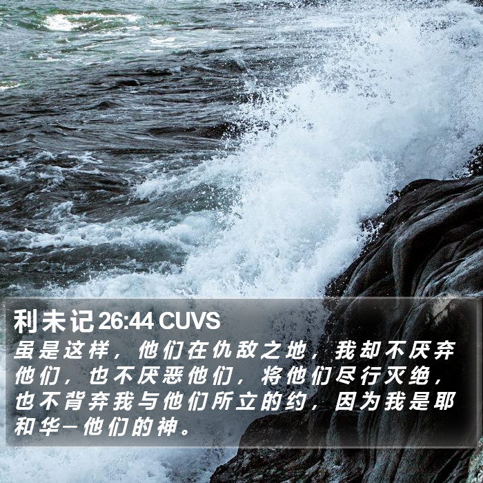 利 未 记 26:44 CUVS Bible Study