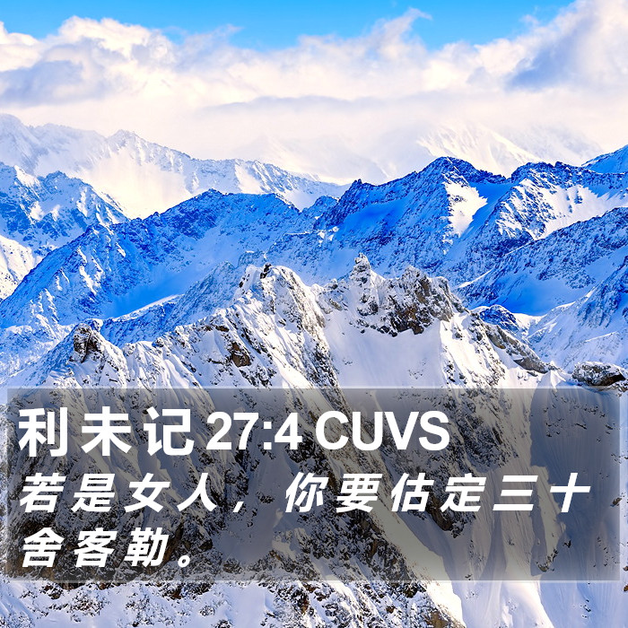 利 未 记 27:4 CUVS Bible Study
