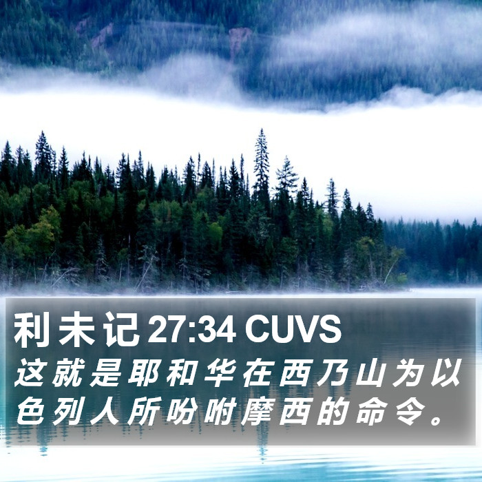 利 未 记 27:34 CUVS Bible Study