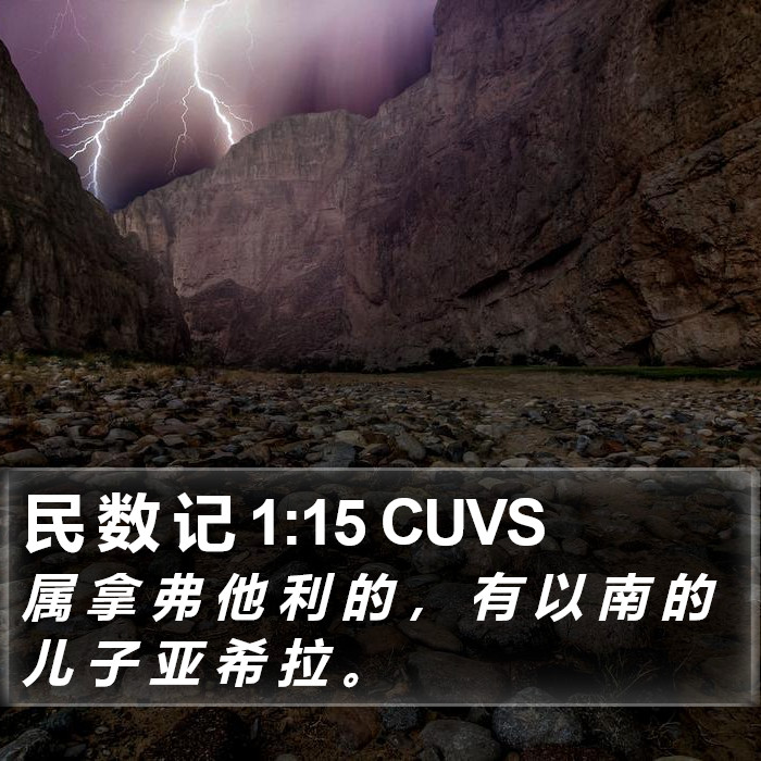 民 数 记 1:15 CUVS Bible Study