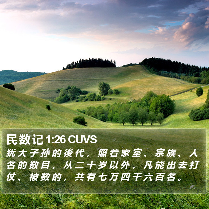 民 数 记 1:26 CUVS Bible Study