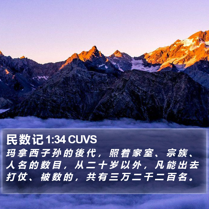 民 数 记 1:34 CUVS Bible Study