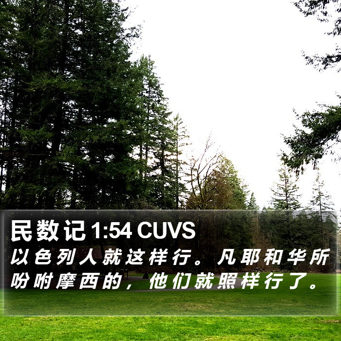 民 数 记 1:54 CUVS Bible Study