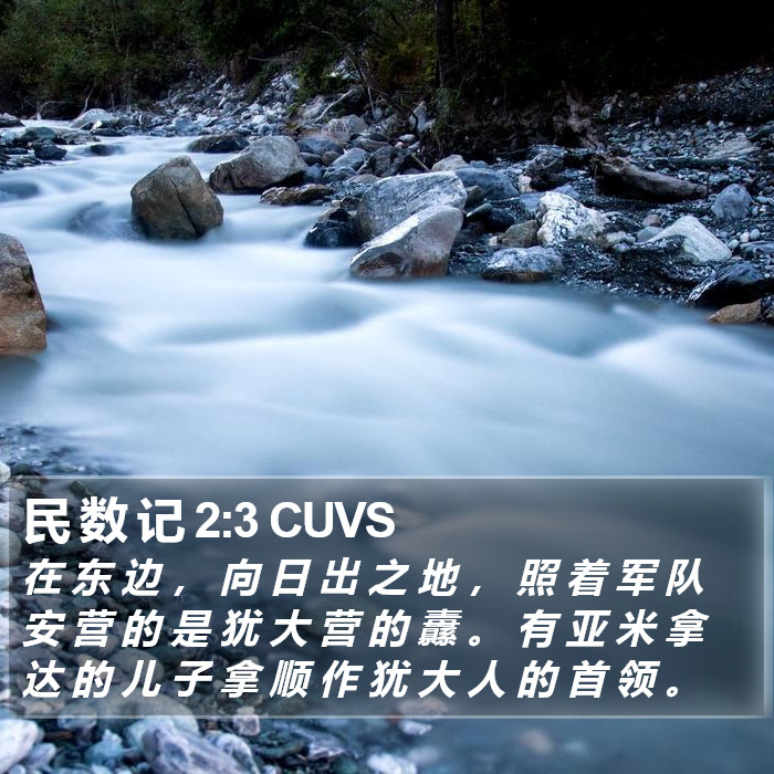 民 数 记 2:3 CUVS Bible Study