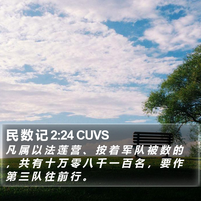 民 数 记 2:24 CUVS Bible Study