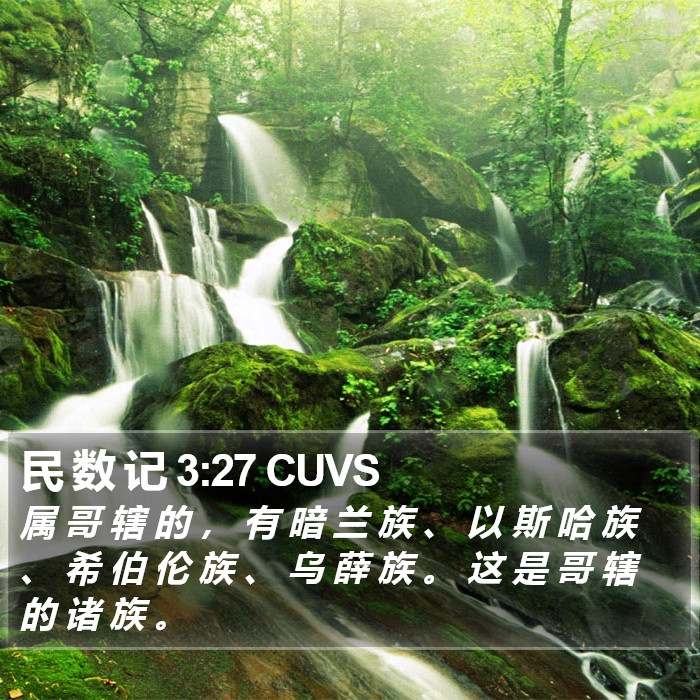 民 数 记 3:27 CUVS Bible Study