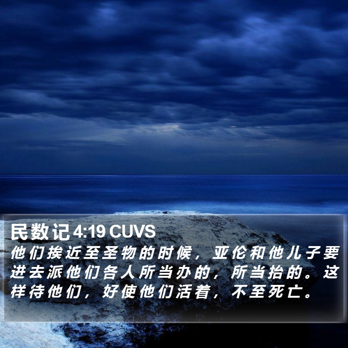 民 数 记 4:19 CUVS Bible Study