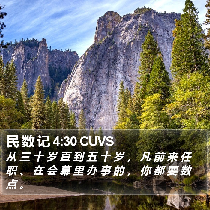 民 数 记 4:30 CUVS Bible Study