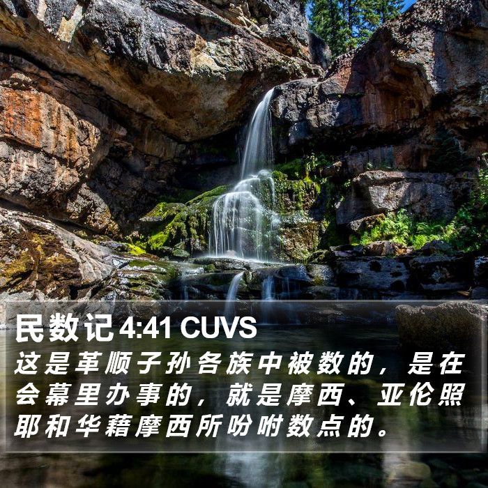 民 数 记 4:41 CUVS Bible Study