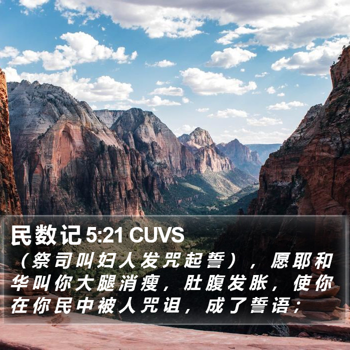 民 数 记 5:21 CUVS Bible Study