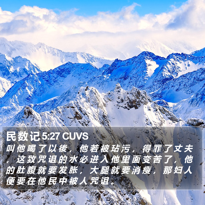 民 数 记 5:27 CUVS Bible Study