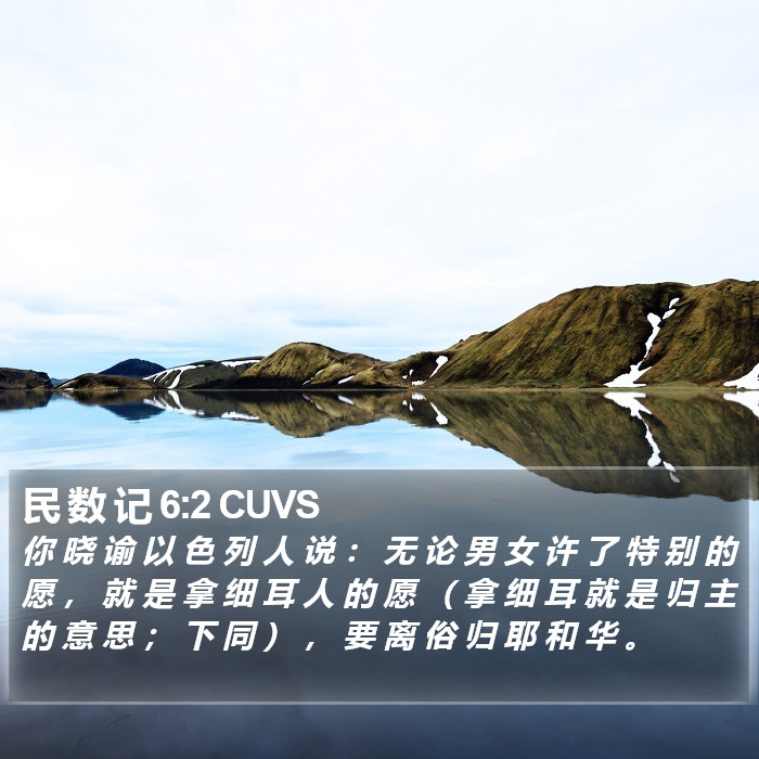 民 数 记 6:2 CUVS Bible Study