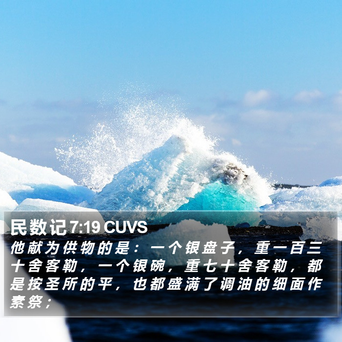 民 数 记 7:19 CUVS Bible Study