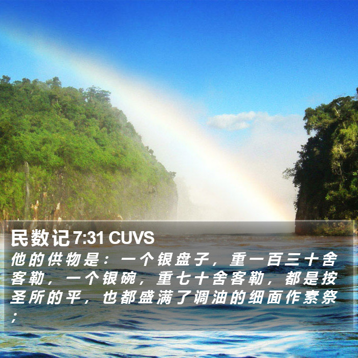 民 数 记 7:31 CUVS Bible Study