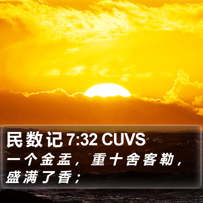 民 数 记 7:32 CUVS Bible Study