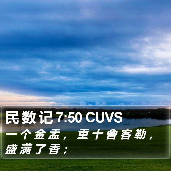 民 数 记 7:50 CUVS Bible Study