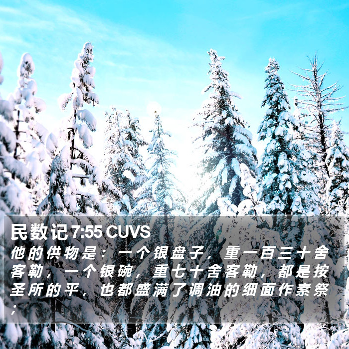民 数 记 7:55 CUVS Bible Study