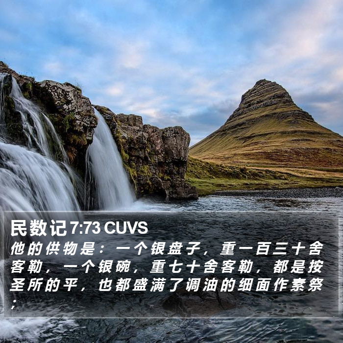 民 数 记 7:73 CUVS Bible Study