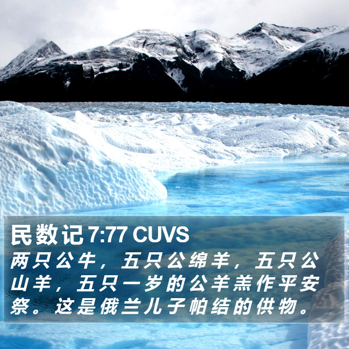 民 数 记 7:77 CUVS Bible Study