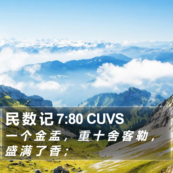 民 数 记 7:80 CUVS Bible Study