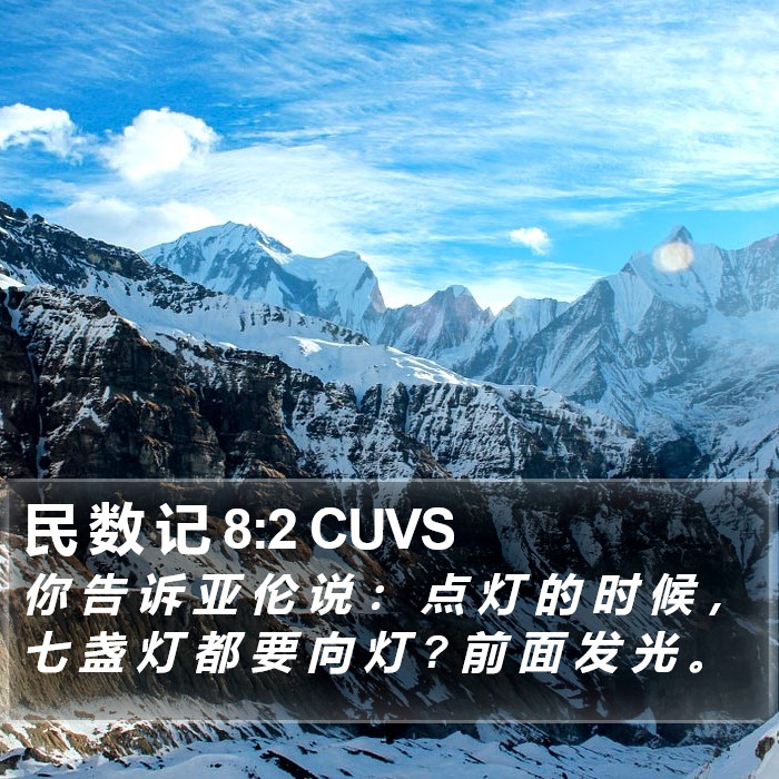 民 数 记 8:2 CUVS Bible Study