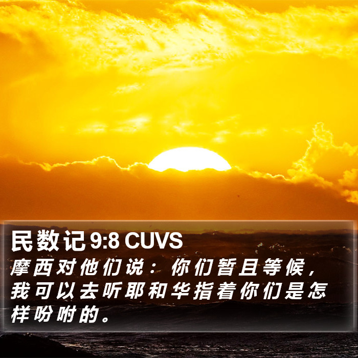 民 数 记 9:8 CUVS Bible Study
