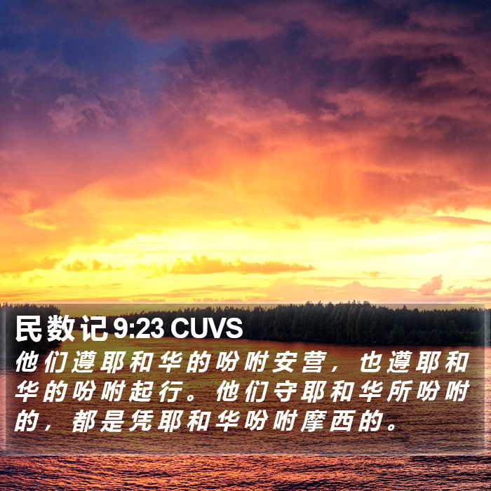 民 数 记 9:23 CUVS Bible Study