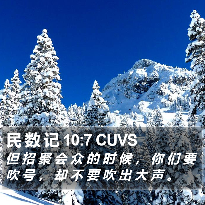 民 数 记 10:7 CUVS Bible Study