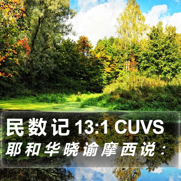 民 数 记 13:1 CUVS Bible Study